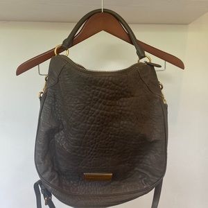 NEW GREY AND BLUE MARC BY MARC JACOBS BIG MESSENGER BAG WITH ZIPPER